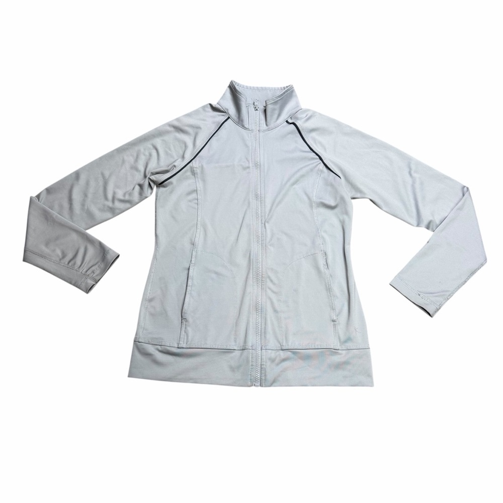 10/$25🦋 Danskin Now Light Gray Semi-Fitted Full Zip Jacket - Size XS - Picture 6 of 13